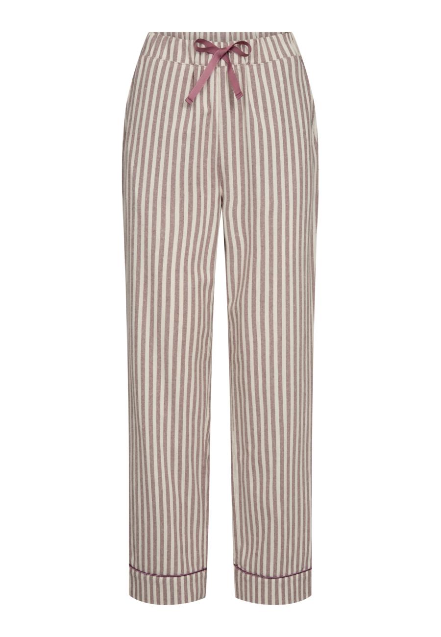 Pyjamahose, Flanell | 100% Bio-Baumwolle | rosa gestreift -JBS of Denmark Women