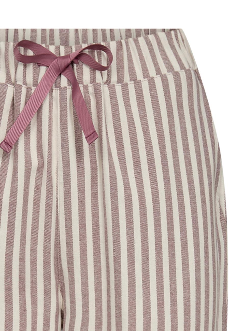 Pyjamahose, Flanell | 100% Bio-Baumwolle | rosa gestreift -JBS of Denmark Women