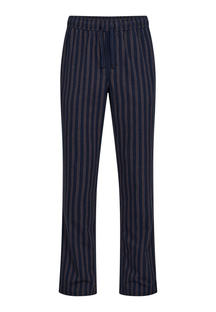 Pyjamahose, Flanell | 100% Bio-Baumwolle | dunkelblau gestreift -JBS of Denmark Men
