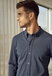 Hemd, Piqué | Bambus-Viskose | navy -JBS of Denmark Men