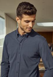 Hemd, Piqué | Bambus-Viskose | navy -JBS of Denmark Men