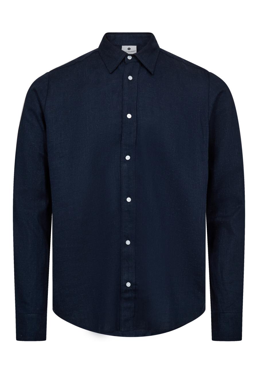Hemd | Bambus-Viskose &amp; Leinen | navy -JBS of Denmark Men