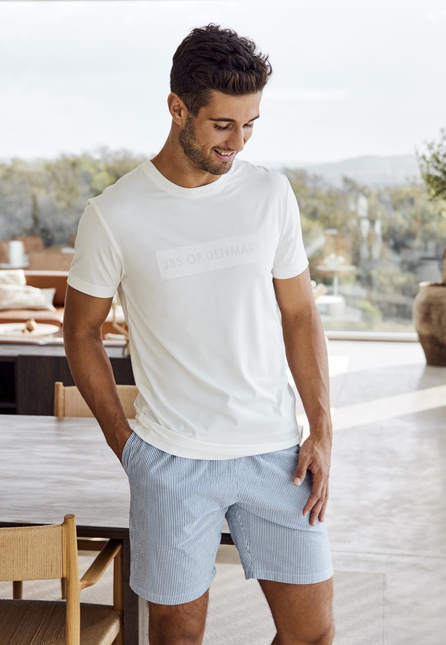 T-Shirt, Logo | Bambus-Viskose | weiß -JBS of Denmark Men