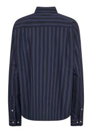 Pyjamashirt | Bio-Baumwolle | navy gestreift