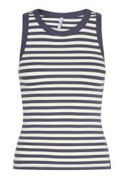 Tanktop, gerippt | Bambus-Viskose | grau gestreift -JBS of Denmark Women