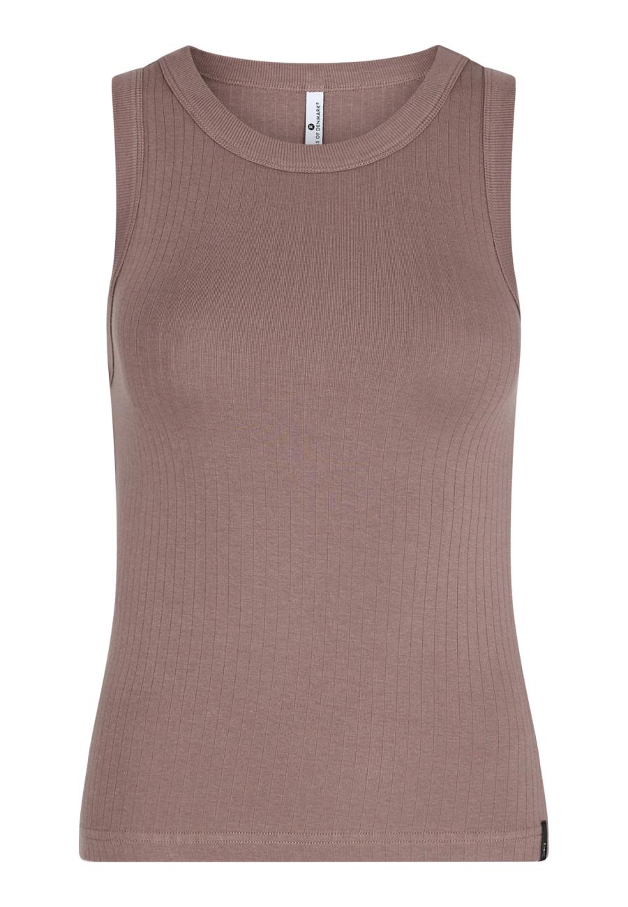 Tanktop, gerippt | Bambus-Viskose | braun