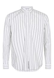 Pyjamashirt | Bio-Baumwolle | schwarz gestreift