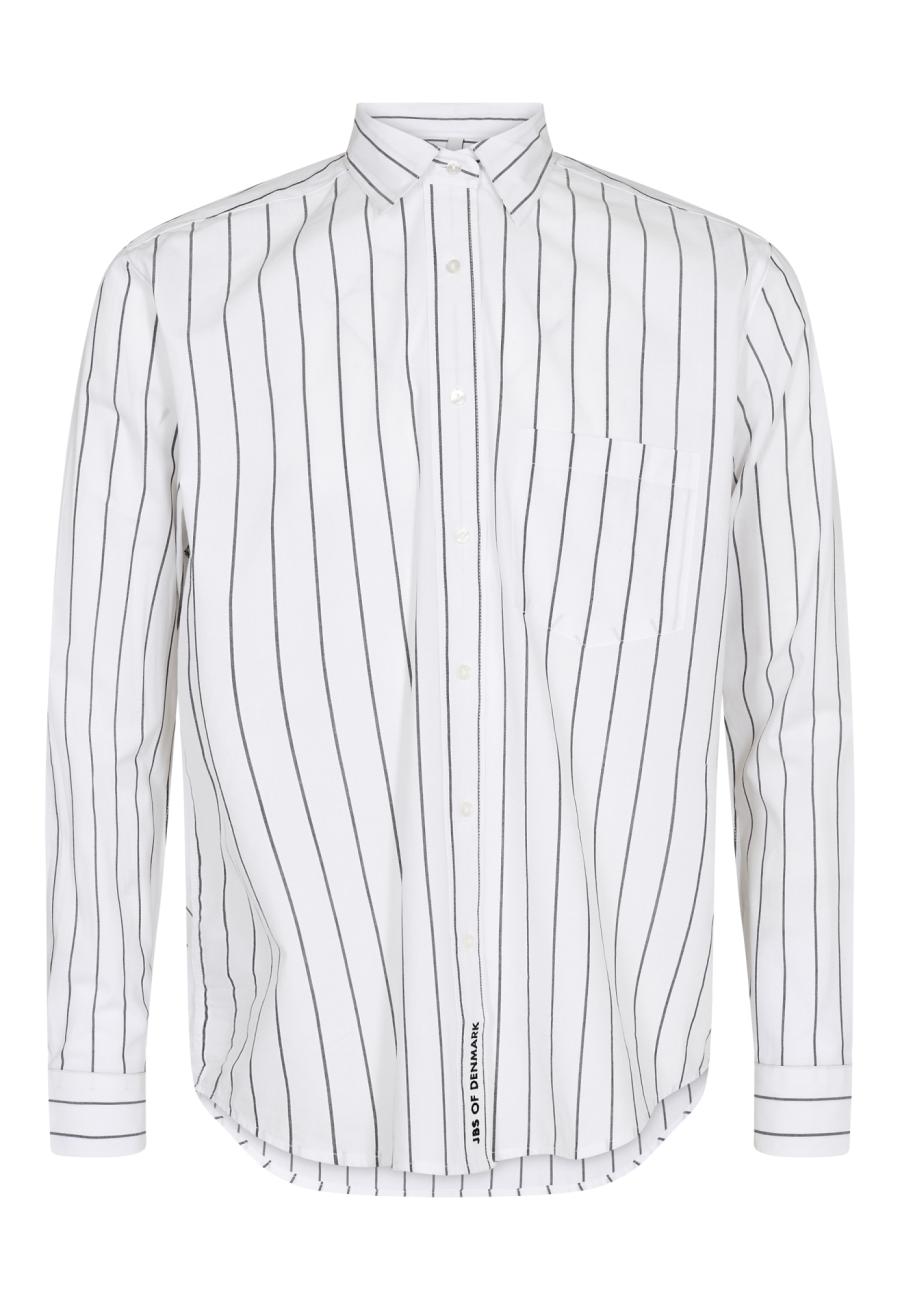 Pyjamashirt | Bio-Baumwolle | schwarz gestreift