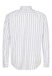 Pyjamashirt | Bio-Baumwolle | schwarz gestreift