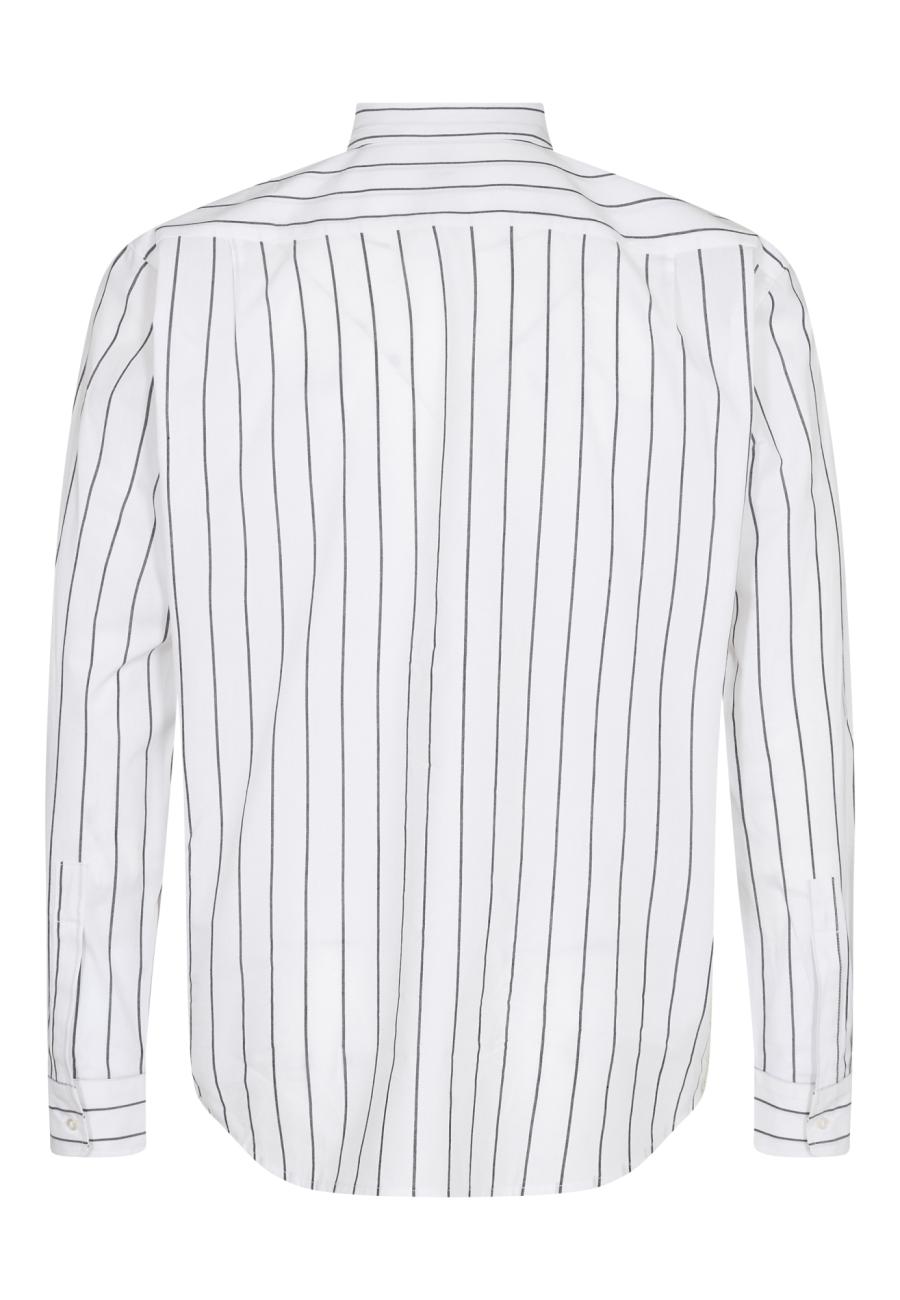 Pyjamashirt | Bio-Baumwolle | schwarz gestreift