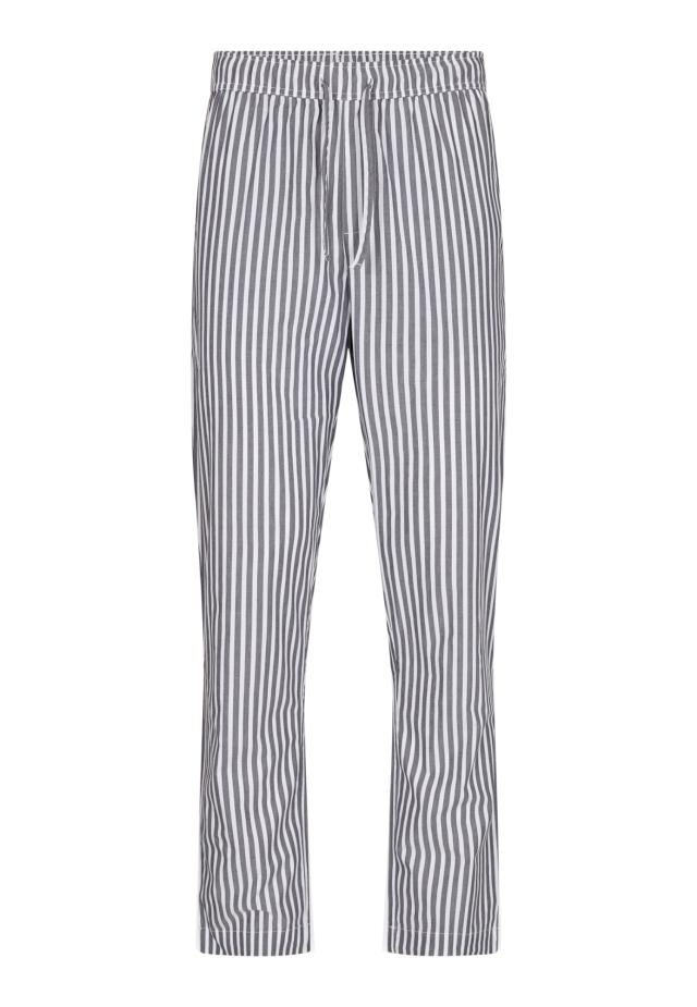 Pyjamahose | Bio-Baumwolle | grau gestreift