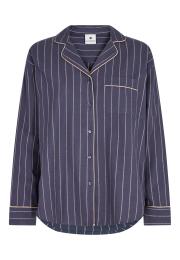 Pyjamashirt, Flanell | 100% Bio-Baumwolle | dunkelblau gestreift -JBS of Denmark Women
