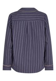 Pyjamashirt, Flanell | 100% Bio-Baumwolle | dunkelblau gestreift -JBS of Denmark Women