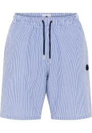 Pyjamashorts, Seersucker | Bio-Baumwolle | blau gestreift -JBS of Denmark Men