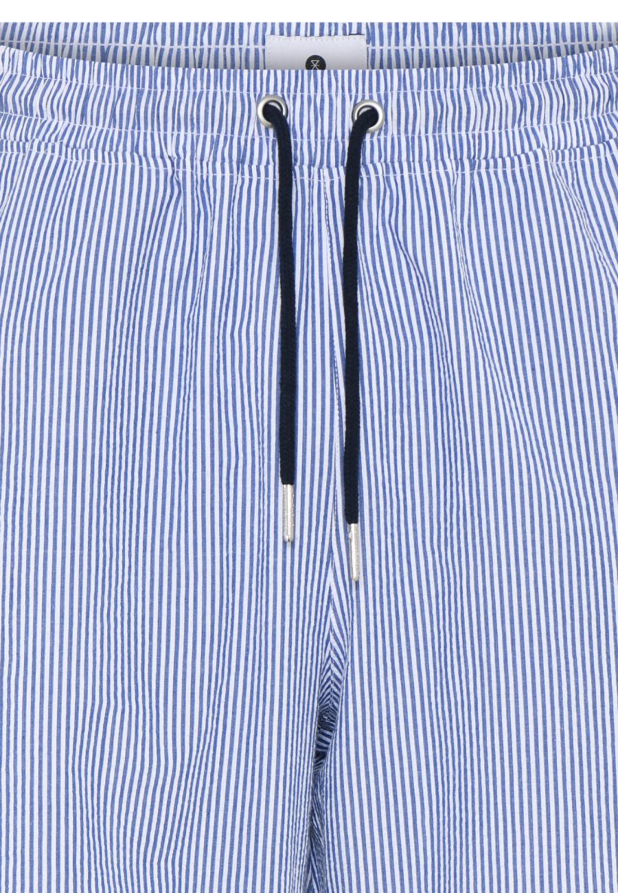 Pyjamashorts, Seersucker | Bio-Baumwolle | blau gestreift -JBS of Denmark Men
