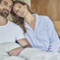 Pyjamashirt, langarm | Bambus-Viskose | blau gestreift -JBS of Denmark Women