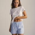 Pyjamashorts | Bambus-Viskose | blau gestreift -JBS of Denmark Women