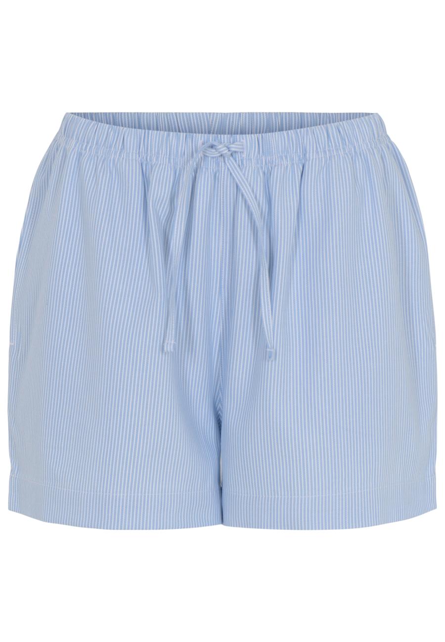 Pyjamashorts | Bambus-Viskose | blau/weißer Streifen -JBS of Denmark Women