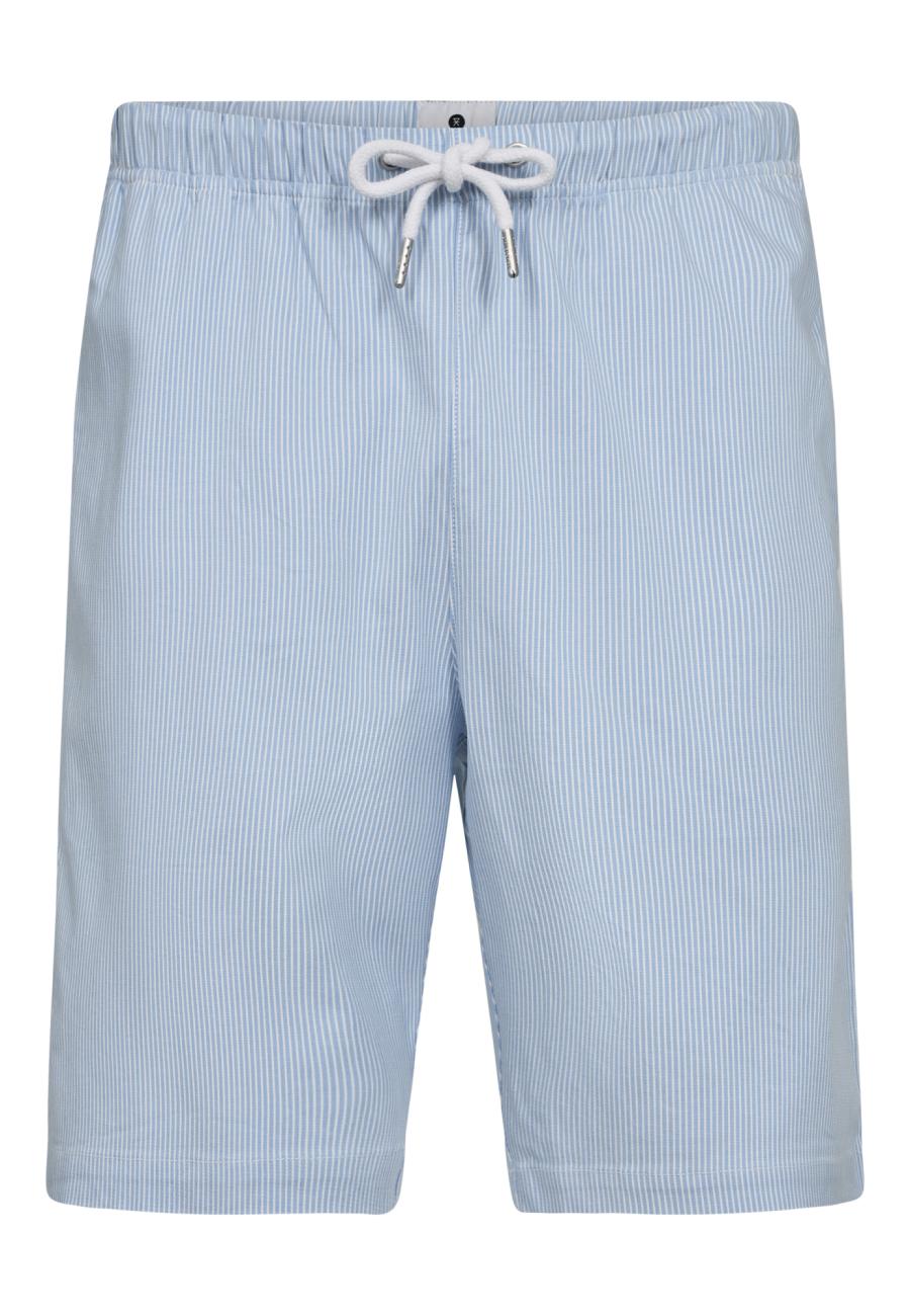 Pyjamashorts | Bambus-Viskose | hellblau gestreift -JBS of Denmark Men