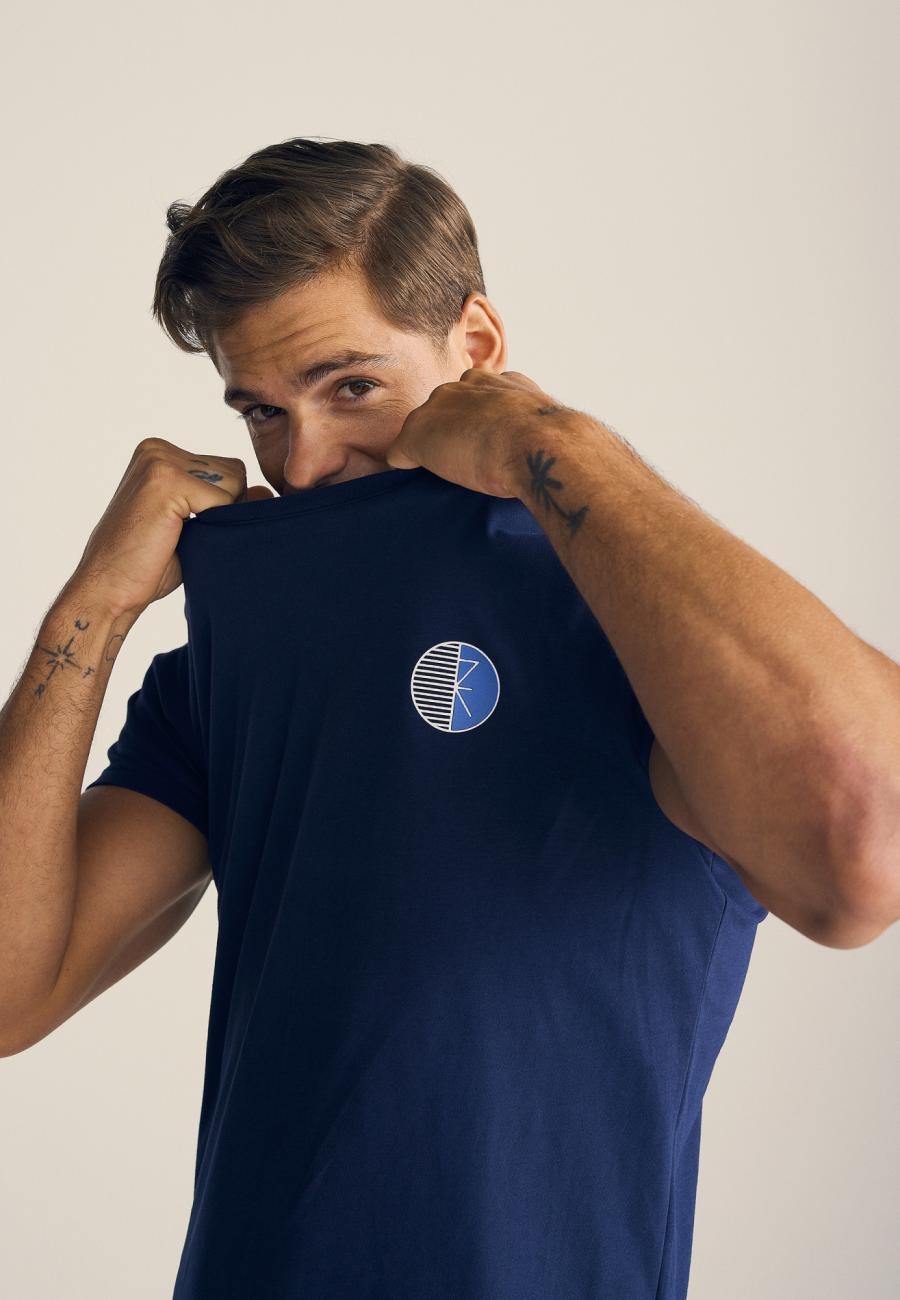 T-Shirt, Rundhals | 100% Bio-Baumwolle | navy -JBS of Denmark Men