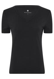T-Shirt, V-Ausschnitt | Bambus-Viskose | schwarz -JBS of Denmark Women