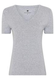 T-Shirt, V-Ausschnitt | Bambus-Viskose | grau -JBS of Denmark Women