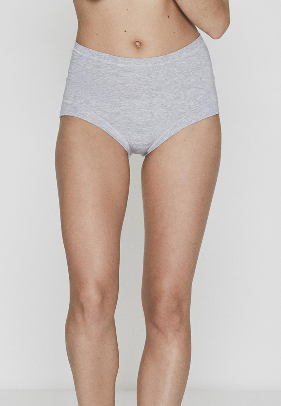 Taillenslip, 3er-Pack | Bambus-Viskose | grau melange -JBS of Denmark Women