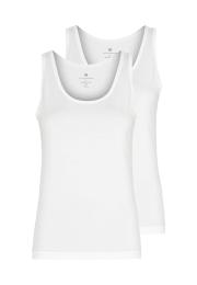Trägertop, 2er-Pack | Bambus-Viskose | weiß -JBS of Denmark Women