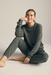 Sweatshirt, Logo | Bambus-Viskose | grün -JBS of Denmark Women
