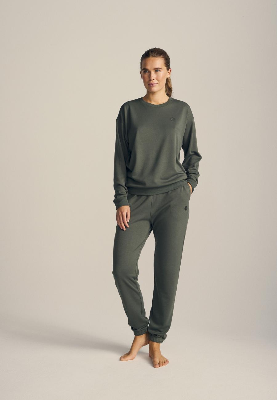 Sweatshirt, Logo | Bambus-Viskose | grün -JBS of Denmark Women