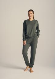 Sweatshirt, Logo | Bambus-Viskose | grün