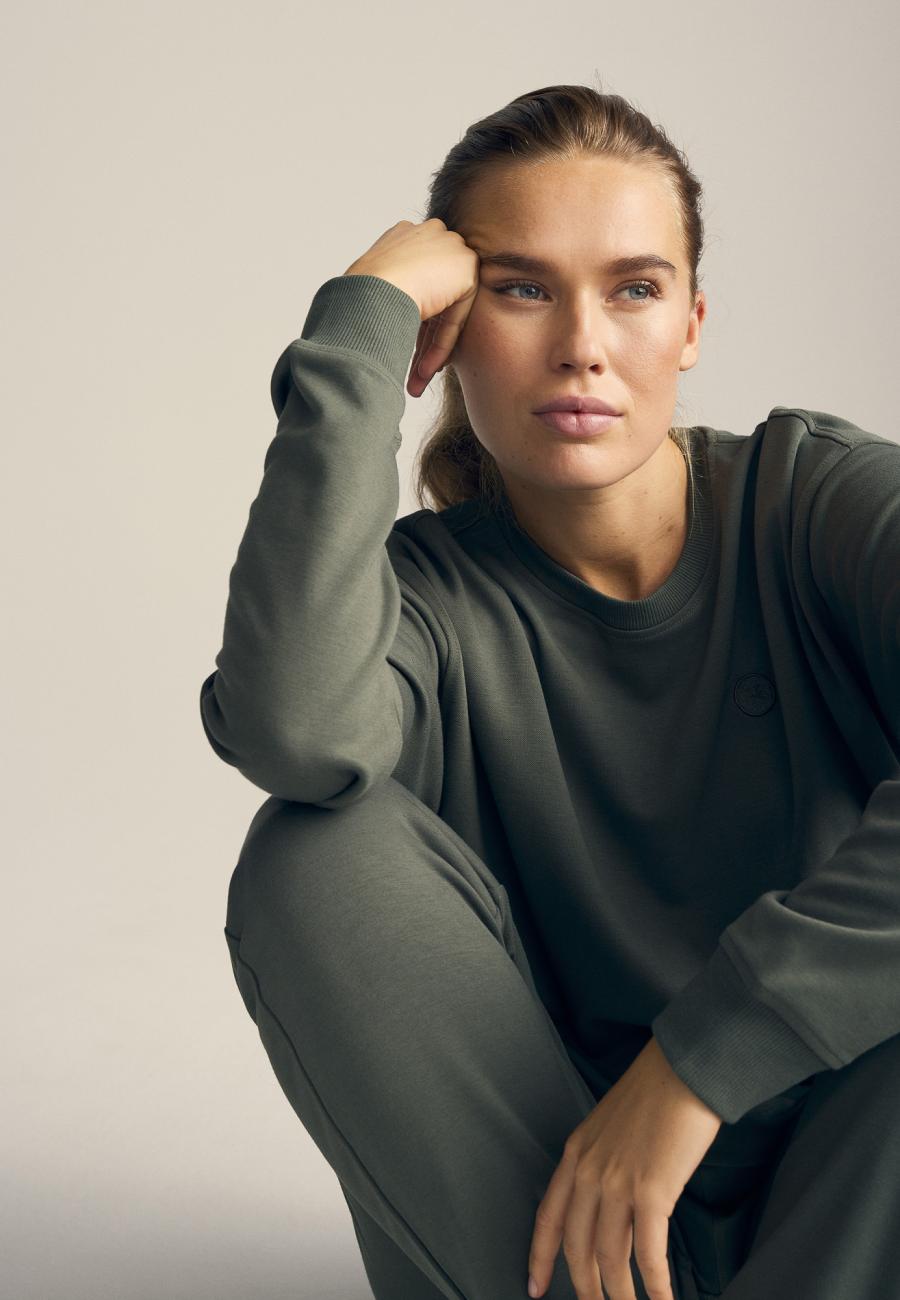 Sweatshirt, Logo | Bambus-Viskose | grün -JBS of Denmark Women