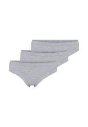 Slip, 3er-Pack | Bambus-Viskose | grau melange -JBS of Denmark Women