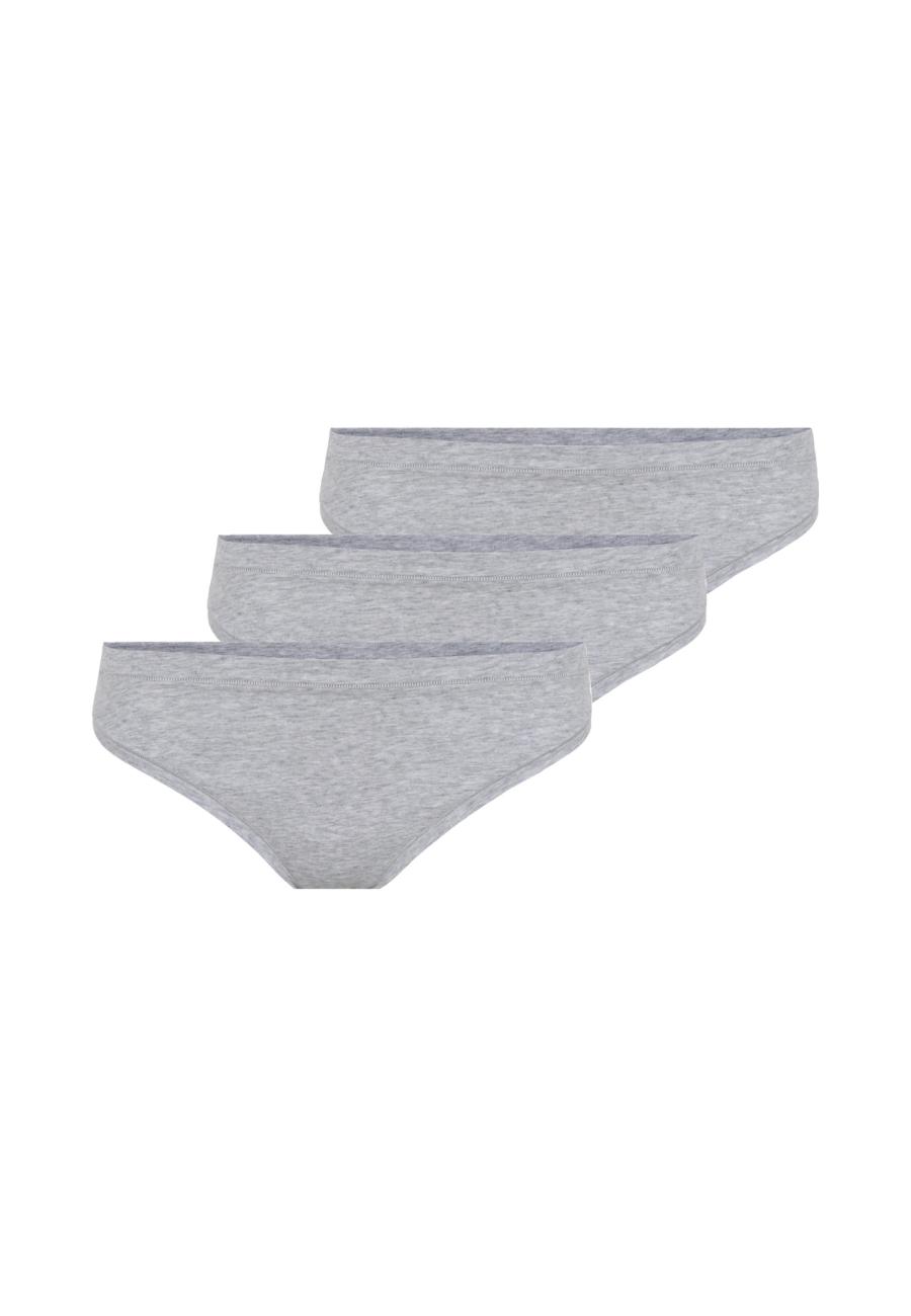 Tanga, 3er-Pack | Bio-Bambus-Viskose | grau melange -JBS of Denmark Women
