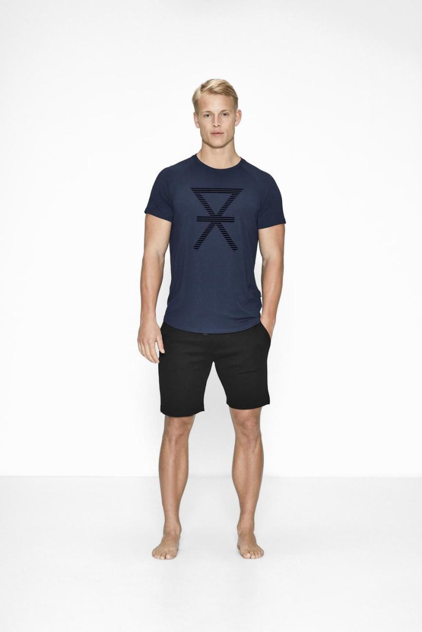 Bambus, T-Shirt, Marine, Print -JBS of Denmark Men