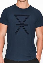 Bambus, T-Shirt, Marine, Print -JBS of Denmark Men