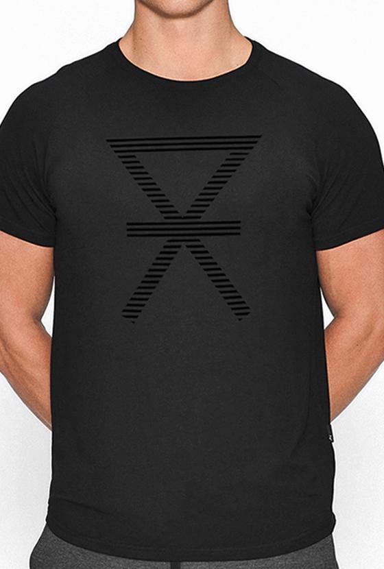 Bambus, T-Shirt, Schwarz, Aufdruck -JBS of Denmark Men