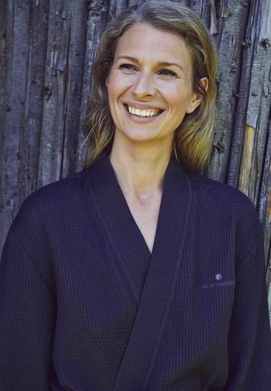 Bademantel, Waffel | Bambus-Viskose | dunkelgrau -JBS of Denmark Women