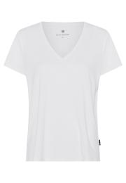 T-Shirt, V-Ausschnitt | Bambus-Viskose | weiß -JBS of Denmark Women