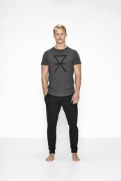 Bambus, T-Shirt, Grau, Aufdruck -JBS of Denmark Men