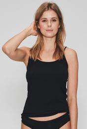 Bambus, Top, schmale Träger, Schwarz -JBS of Denmark Women