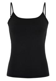 Bambus, Top, schmale Träger, Schwarz -JBS of Denmark Women