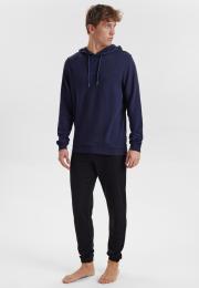 Hoodie, Logo | Bambus-Viskose | navy -JBS of Denmark Men
