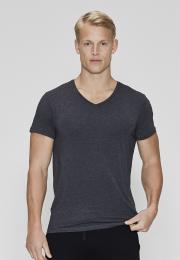 T-Shirt, V-Ausschnitt | Bambus-Viskose | dunkelgrau -JBS of Denmark Men