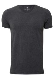 T-Shirt, V-Ausschnitt | Bambus-Viskose | dunkelgrau -JBS of Denmark Men