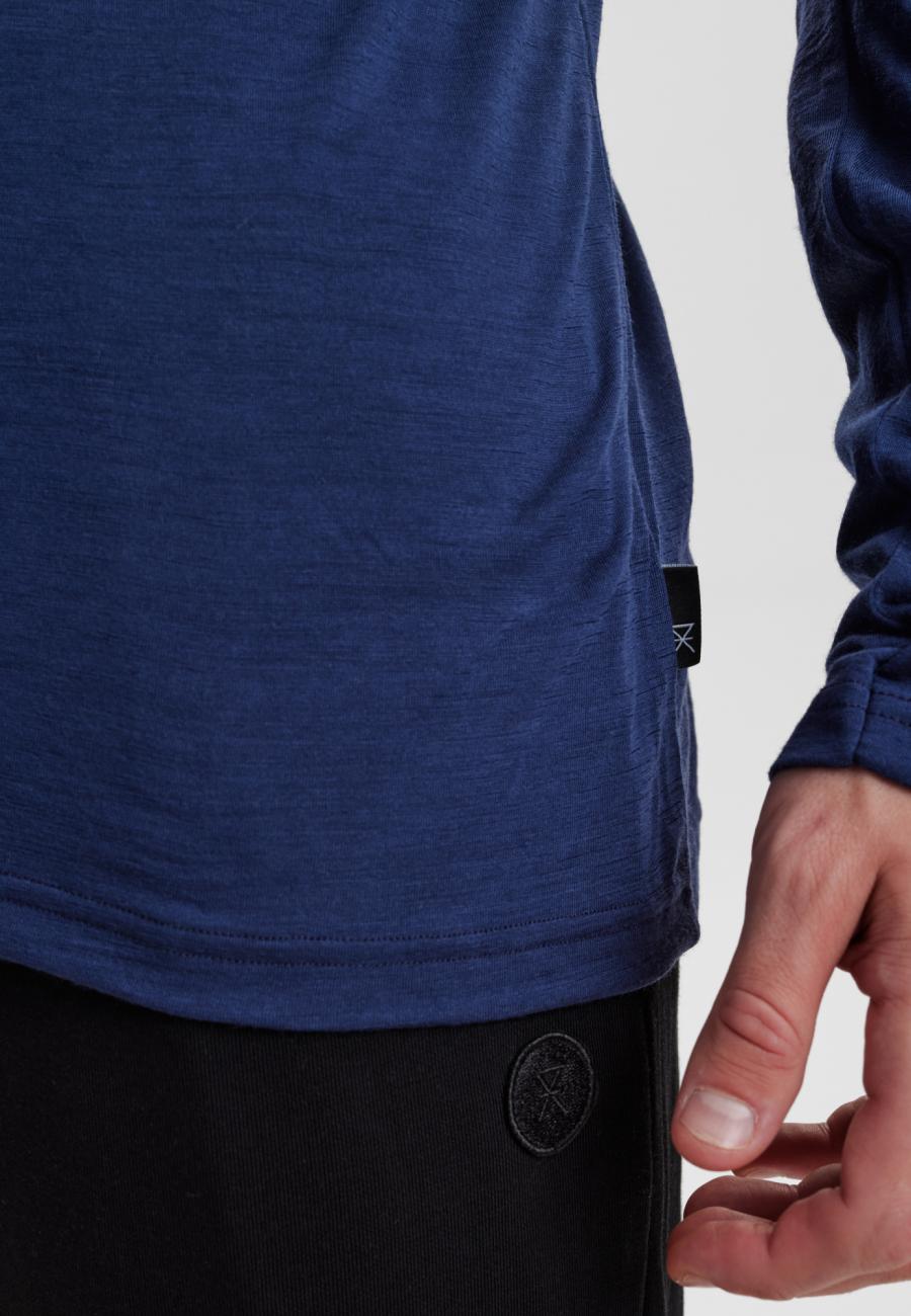 Langarm-Shirt | 100% Bio-Wolle | navy -JBS of Denmark Men