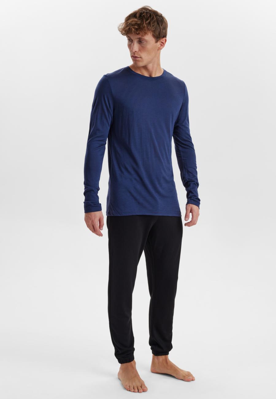 Langarm-Shirt | 100% Bio-Wolle | navy -JBS of Denmark Men