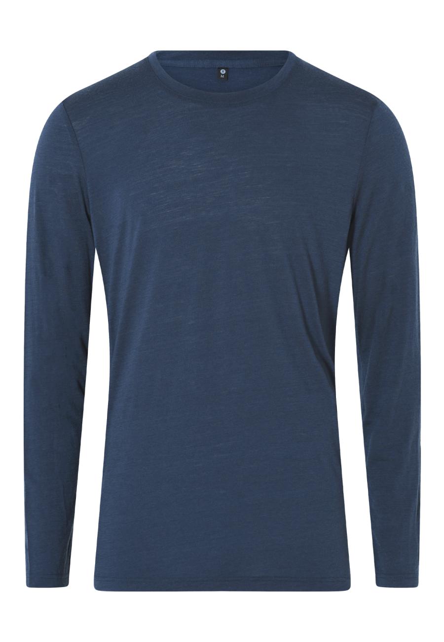 Langarm-Shirt | 100% Bio-Wolle | navy -JBS of Denmark Men
