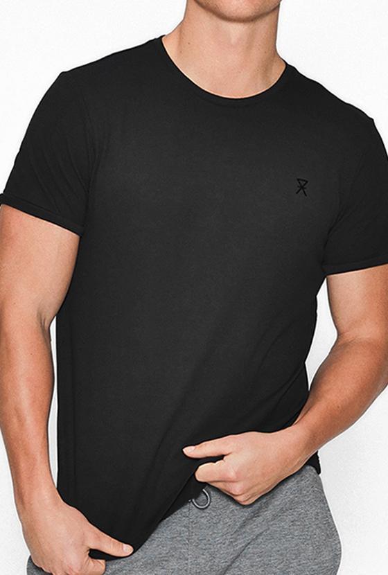 Bambus, Pique T-Shirt, Schwarz -JBS of Denmark Men