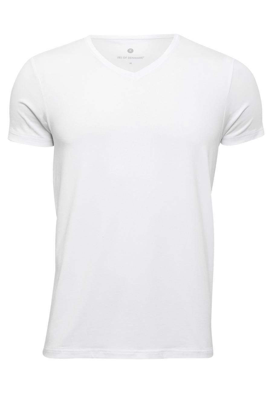 T-Shirt, V-Ausschnitt | Bambus-Viskose | weiß -JBS of Denmark Men